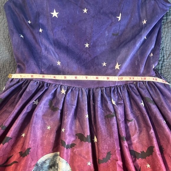 Lindy Bop Audrey sinister scene Halloween moon haunted house dress uk10 - Picture 8 of 9